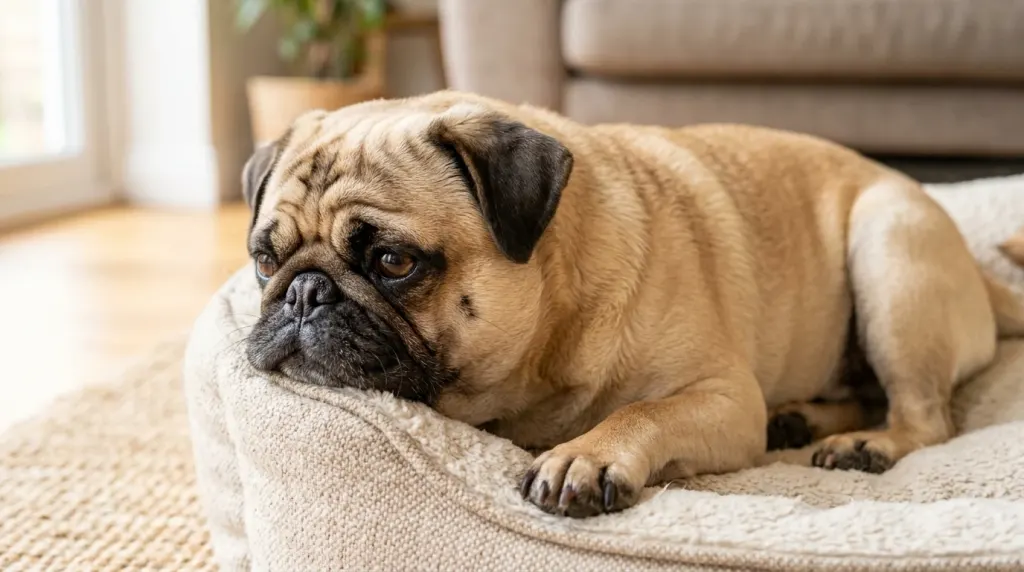 A small Pug next to a large German Shepherd illustrating physical differences between watchdogs and guard dogs.