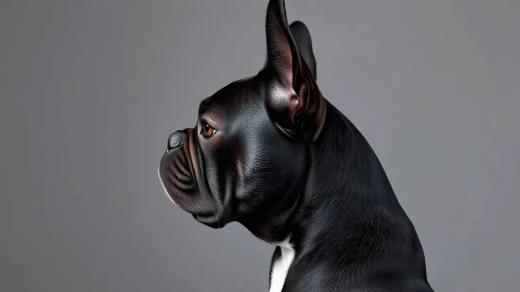 Adult French Bulldog displaying fully erect bat ears matching standard breed appearance.