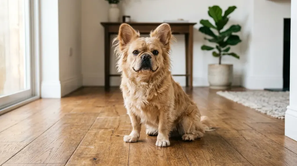 A veterinarian conducting a routine health examination on a French Bulldog puppy to illustrate initial vet care costs